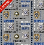 Police Department Cotton Fabric